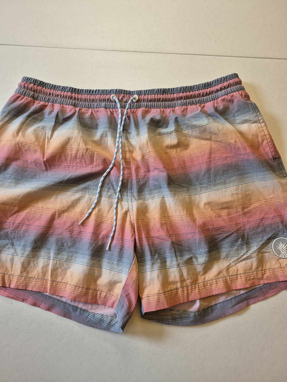chubbies Multicolor Sunset Stripe Hybrid Shorts